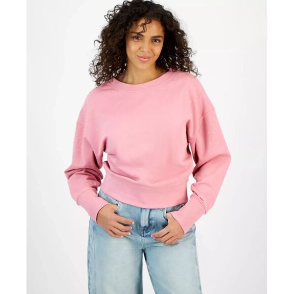 BOSS Orange Women's Top Sweater Sz M Elay Embellished Drop-Sleeve - Picture 1 of 3